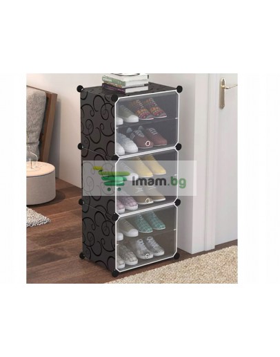 Модулен рафт етажерка за обувки 6 реда